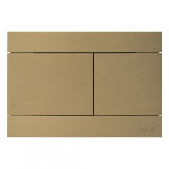 Кнопка смыва WAVE SS07-2, ЗОЛОТО МАТОВОЕ, прямоугольная, НЕРЖ, для МEХАНИКИ