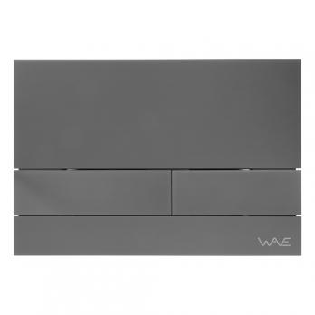 Кнопка смыва WAVE SS08AV, ГРАФИТ МАТОВЫЙ, прямоугольная, НЕРЖ, для МEХАНИКИ