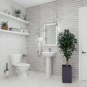 Умывальник-тюльпан "Лаго-55" с отв (КЕРАМИН)