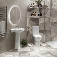 Унитаз-компакт "Альбано" R Slim безободковый (ниж.подв.,гор. выпуск, сид.полип.2кн.арм.) КЕРАМИН