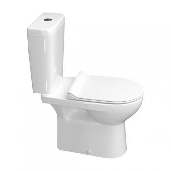 Унитаз-компакт "Альбано" R Slim безободковый (ниж.подв.,гор. выпуск, сид.полип.2кн.арм.) КЕРАМИН