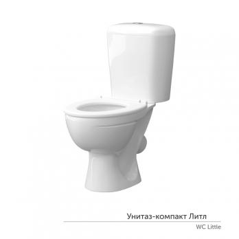 Унитаз-компакт "Литл"детский МС Инкоэр-Б1 (ниж.подв.,кос.вып,сид.б/крыш1кн бел.арм) КЕРАМИН
