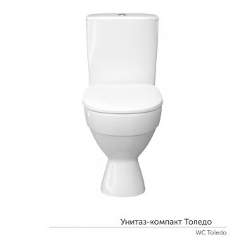 Унитаз-компакт "Толедо" МЛ Инкоэр (ниж.подв.,кос. выпуск,сид.дюро.м/лифт. 2кн.арм.) КЕРАМИН