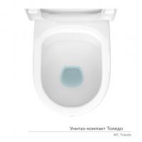 Унитаз-компакт "Толедо" МС Инкоэр-Б1 (ниж.подв.,кос. выпуск,сид.полип.1кн белая, арм.) КЕРАМИН