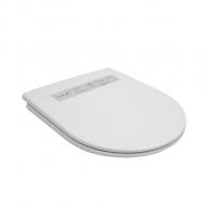 Сиденье для унитаза  WAVE RONDO дюропласт, микролифт, БЕЛЫЙ глянец