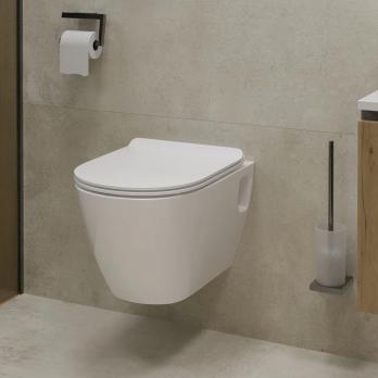 Унитаз подвесной "Art" безободковый (сид. дюро м/лифт slim, clip up) (Sanita Luxe)