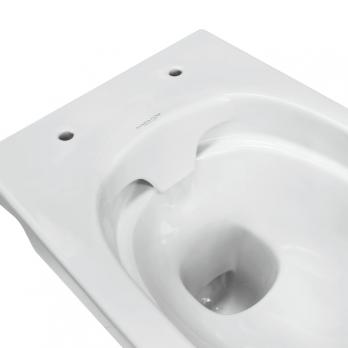 Унитаз подвесной "Novel" безободковый (сид. дюро м/лифт slim, clip up) (Sanita Luxe)