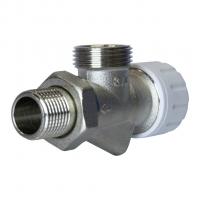 КЛАПАН термостатический со сгоном угловой осевой 1/2'' * 3/4'' нар/нар VRT