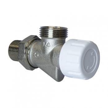 КЛАПАН термостатический со сгоном угловой осевой 1/2'' * 3/4'' нар/нар VRT