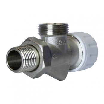 КЛАПАН термостатический со сгоном угловой осевой 1/2'' * 3/4'' нар/нар VRT