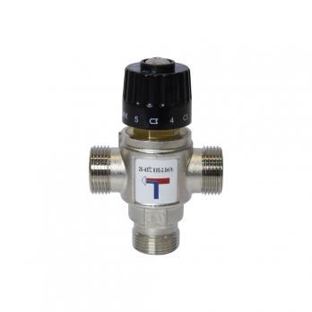 Клапан термосмесительный 1'' нар/нар/нар боковое смешение 20-45 град VRT