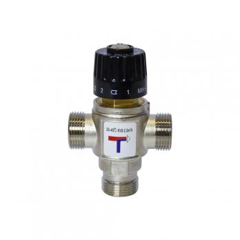 Клапан термосмесительный 1'' нар/нар/нар боковое смешение 20-45 град VRT