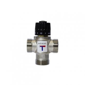 Клапан термосмесительный 3/4'' нар/нар/нар боковое смешение 20-45 град VRT