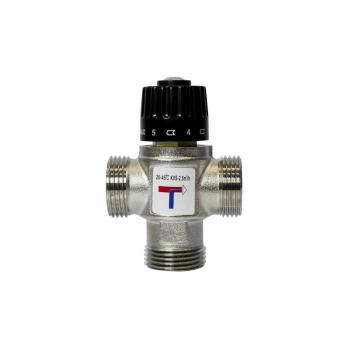 Клапан термосмесительный 3/4'' нар/нар/нар боковое смешение 20-45 град VRT