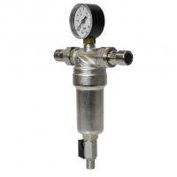 Фильтр самоочищающийся 1/2'' нар/нар с манометром VRT