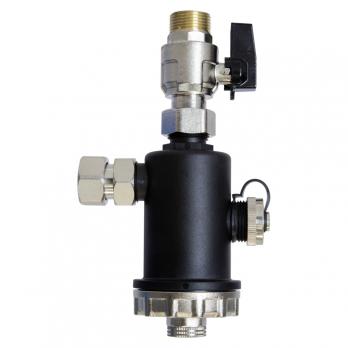 Фильтр самоочищающийся магнитный  3/4'' вн/вн дешламатор для котла , корпус черн. пластик VRT