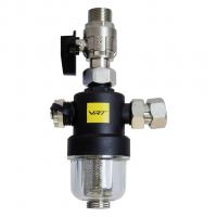 Фильтр самоочищающийся магнитный 3/4'' вн/вн дешламатор для котла, с прозрачн. колбой VRT