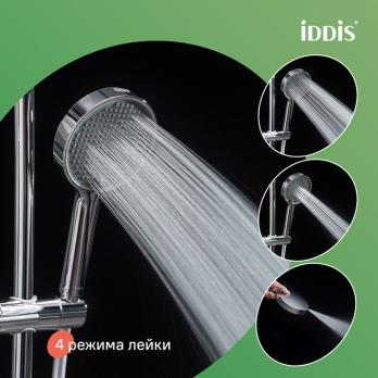 Лейка для душа IDDIS AIG4FC0i18 "Aiger" D120мм, 4 режима, ХРОМ глянец, коробка