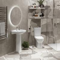 Унитаз-компакт "Альбано" R Slim МСМЛбезободк. (ниж.под,гор.выпуск, сид.полип.м/лифт2кн.арм.) КЕРАМИН