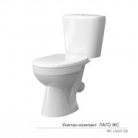 Унитаз-компакт "Лаго" ЖС Инкоэр (ниж.подв.,кос. выпуск,сид.дюропласт 2кн арм.) КЕРАМИН