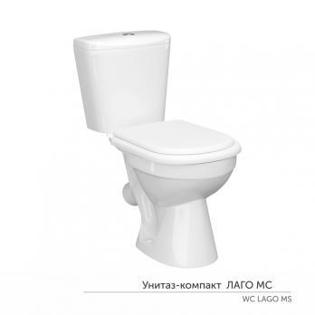 Унитаз-компакт "Лаго" МС Инкоэр (ниж.подв.,кос. выпуск,сид.полип. 2кн арм.) КЕРАМИН