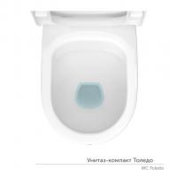 Унитаз-компакт "Толедо" МС Инкоэр (ниж.подв.,кос. выпуск,сид.полипропилен, 2кн.арм.) КЕРАМИН