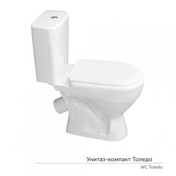 Унитаз-компакт "Толедо" МС Инкоэр (ниж.подв.,кос. выпуск,сид.полипропилен, 2кн.арм.) КЕРАМИН