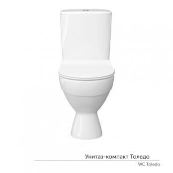 Унитаз-компакт "Толедо"Slim МС Инкоэр (ниж.подв.,кос.выпуск,сид.полип Slim.2кн.арм.)КЕРАМИН