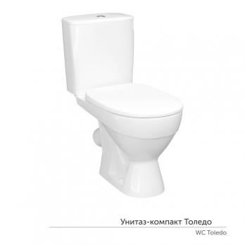 Унитаз-компакт "Толедо"ЖС Инкоэр (ниж.подв.,кос. выпуск,сид.дюропласт. 2кн.арм.) КЕРАМИН