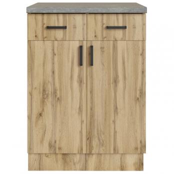 Стол разделочный 60 вотан (2 ящика) столешница бетон