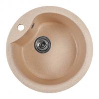 Мойкa ML-GMS101 СТАНДАРТ круглая, бежевый (328), 480 мм (глуб. чаши 190)