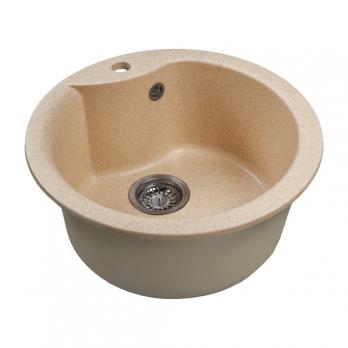 Мойкa ML-GMS101 СТАНДАРТ круглая, бежевый (328), 480 мм (глуб. чаши 190)