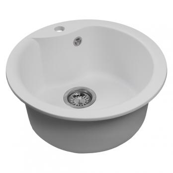 Мойкa ML-GMS101 СТАНДАРТ круглая, белый (331), 480 мм (глуб. чаши 190)