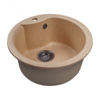 Мойкa ML-GMS101 СТАНДАРТ круглая, песочный (302), 480 мм (глуб. чаши 190)