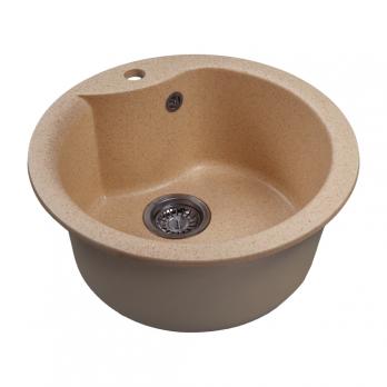 Мойкa ML-GMS101 СТАНДАРТ круглая, песочный (302), 480 мм (глуб. чаши 190)