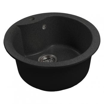 Мойкa ML-GMS101 СТАНДАРТ круглая, черный (308), 480 мм (глуб. чаши 190)