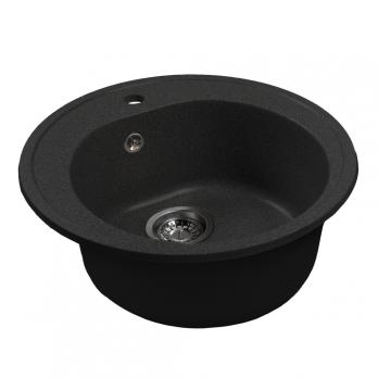 Мойкa ML-GMS102 СТАНДАРТ круглая, черный (308), 500 мм (глуб. чаши 170)