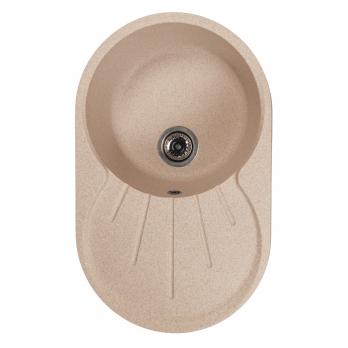 Мойка ML-GMS105 СТАНДАРТ овальная с крылом, бежевый (328), 740*460*190мм