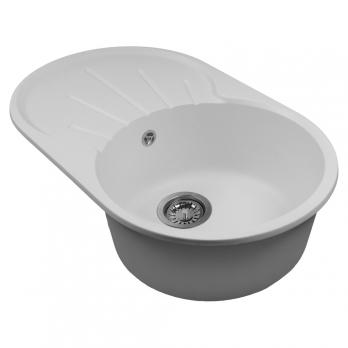 Мойка ML-GMS105 СТАНДАРТ овальная с крылом, белый (331), 740*460*190мм