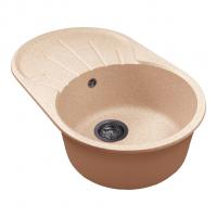 Мойка ML-GMS105 СТАНДАРТ овальная с крылом, песочный (302), 740*460*190мм