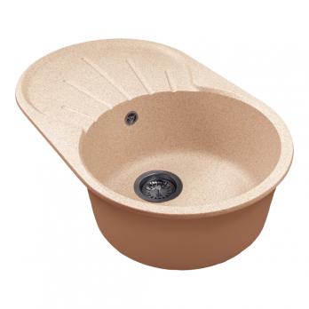 Мойка ML-GMS105 СТАНДАРТ овальная с крылом, песочный (302), 740*460*190мм