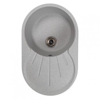 Мойка ML-GMS105 СТАНДАРТ овальная с крылом, серый (310), 740*460*190мм