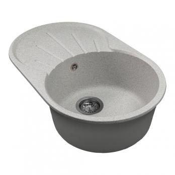 Мойка ML-GMS105 СТАНДАРТ овальная с крылом, серый (310), 740*460*190мм