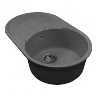 Мойка ML-GMS105 СТАНДАРТ овальная с крылом, темно-серый (309), 740*460*190мм