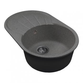 Мойка ML-GMS105 СТАНДАРТ овальная с крылом, темно-серый (309), 740*460*190мм