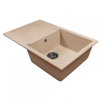 Мойка ML-GMS107 СТАНДАРТ с крылом, бежевый (328), 770*493*190мм