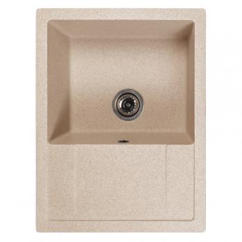 Мойка ML-GMS115 СТАНДАРТ с крылом, бежевый (328), 645*505*190мм