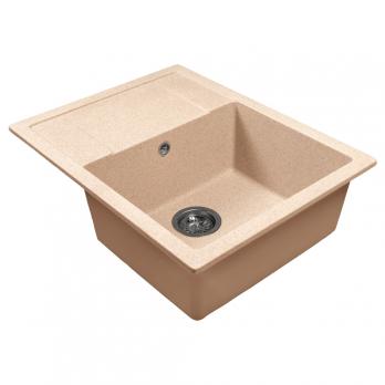 Мойка ML-GMS115 СТАНДАРТ с крылом, песочный (302), 645*505*190мм