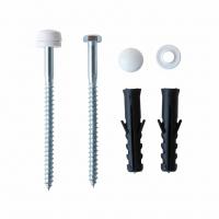 Крепеж для унитаза к полу "Б-90" колпачки белые (шуруп 6*90 шестигран.гол.)  (Тула)