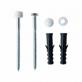 Крепеж для унитаза к полу "Б-90" колпачки белые (шуруп 6*90 шестигран.гол.)  (Тула)